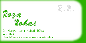 roza mohai business card